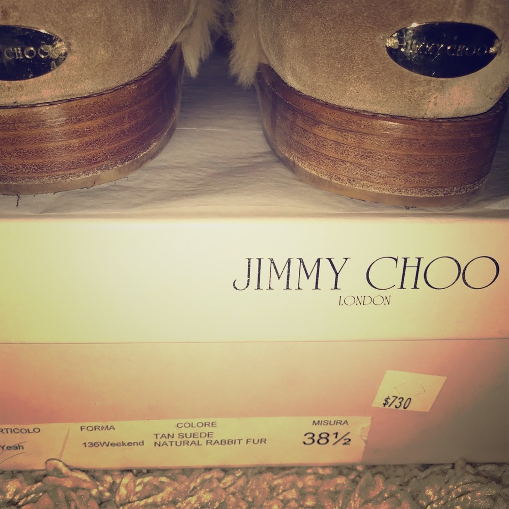 Jimmy Choo Rabbit fur boots